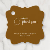 エレガント ミニマル ブライダルシャワー サンクス タグ (正面)