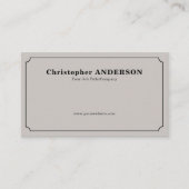 エレガント,ミニマル,ブラックとベージュ 名刺 (正面)