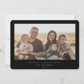 エレガント ミニマル ブラック フレーム 写真1枚 シーズンカード (正面)