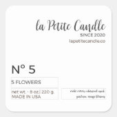 エレガント ミニマル ブラック&ホワイト ステッカー (正面)