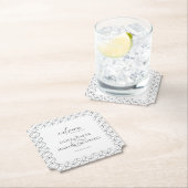 エレガント ミニマル ブラック ホワイト ペーパーコースター (インサイチュ)