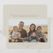 エレガント ミニマル ベージュ フレーム 1枚の写真 シーズンカード (正面/裏面)