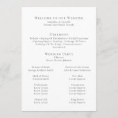 エレガント ミニマル ベージュ モノグラム ウェディング プログラム (裏面)