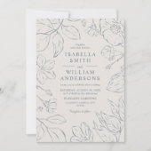 エレガント ミニマル ボタニカル ウェディング 招待状 (正面)