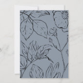 エレガント ミニマル ボタニカル ウェディング 招待状 (裏面)