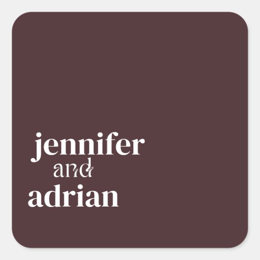 エレガント ミニマル モダン ウェディング 封筒 スクエア スティ スクエアシール (正面)