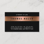 エレガント ミニマル モダン カッパー ゴールド バンド デザイン 名刺 (正面)