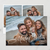 エレガント ミニマル モダン クリスマス 3 フォト (正面/裏面)