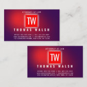 エレガント ミニマル モダン チック パープル レッド デザイン 名刺 (正面/裏面)