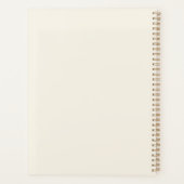 エレガント ミニマル モノグラム アイボリー スパイラル ノートブック プランナー手帳 (裏面)