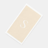 エレガント ミニマル モノグラム シャンパン & ホワイト (コーナー)