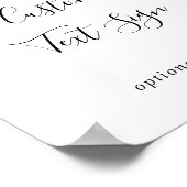 エレガント ミニマル ユーカリ カスタム テキスト サイン (角)