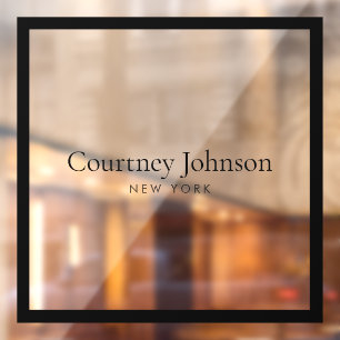 エレガント ミニマル ラグジュアリー ブティック ウィンドウサイン