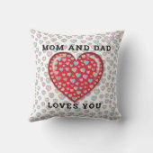 エレガント ミニマル ラブ デザイン クッション (裏面)