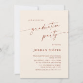 エレガント ミニマル ワンフォト 卒業パーティー 招待状 (正面)