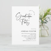 エレガント ミニマル ワンフォト 卒業パーティー 招待状 (スタンド正面)
