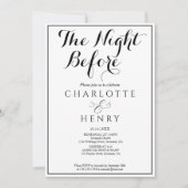 エレガント ミニマル 前夜祭 招待状 (正面)