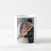 エレガント ミニマル 夫婦アート コーヒー コーヒーマグカップ (中央)