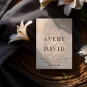 エレガント ミニマル 現代の結婚式写真 招待状