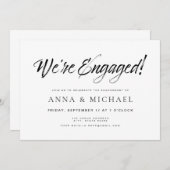 エレガント ミニマル 結婚報告パーティー 招待状 (正面/裏面)