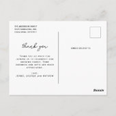 エレガント ミニマル 3 枚の写真 ありがとう ベビーシャワー ポストカード (裏面)
