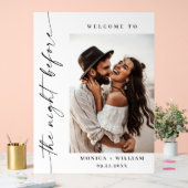 エレガント ミニマル WELCOME リハーサル ディナー フォト アクリルサイン (ウェディング)