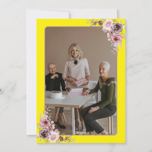 エレガント&ミニリスト写真退職パーティー招待状 シーズンカード (裏面)