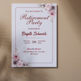 エレガント&ミニリスト写真退職パーティー招待状 シーズンカード