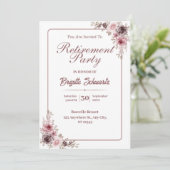 エレガント&ミニリスト写真退職パーティー招待状 シーズンカード (スタンド正面)