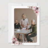 エレガント&ミニリスト写真退職パーティー招待状 シーズンカード (裏面)