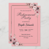 エレガント&ミニリスト写真退職パーティー招待状 シーズンカード (正面/裏面)