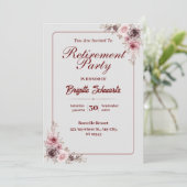 エレガント&ミニリスト写真退職パーティー招待状 シーズンカード (スタンド正面)