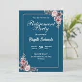 エレガント&ミニリスト写真退職パーティー招待状 シーズンカード (スタンド正面)