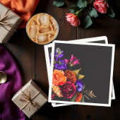 エレガント ムーディー ヴィブラント ハーベスト フローラル シャワー スタンダードカクテルナプキン