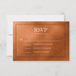 エレガント メタル コッパー 結婚式 RSVP