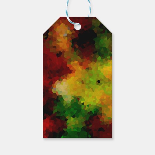 エレガント，モザイク数々のパターン，色，抽象芸術 ギフトタグ (正面)