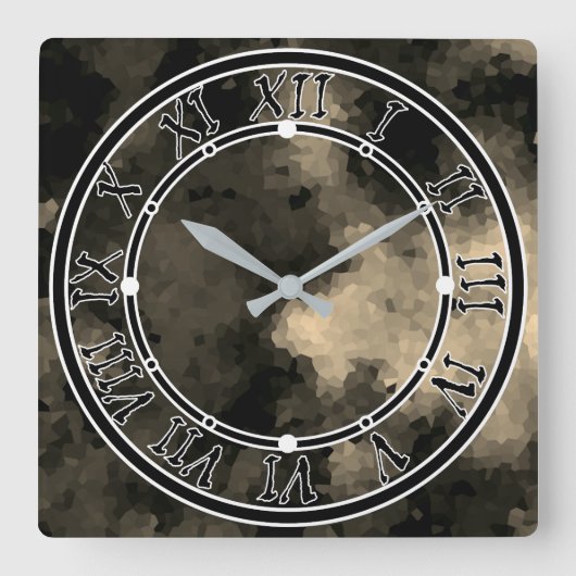 エレガント,モザイク数々のパターン,色,抽象芸術 スクエア壁時計 (正面)