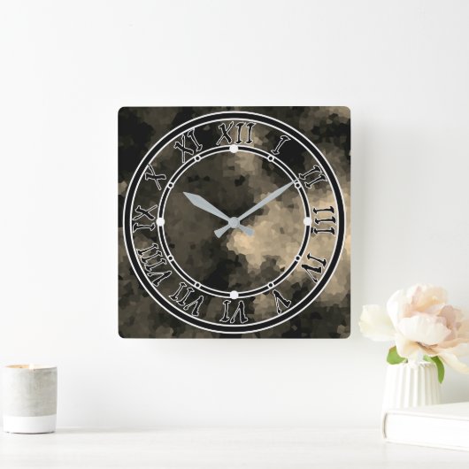 エレガント,モザイク数々のパターン,色,抽象芸術 スクエア壁時計 (ホーム)