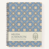 エレガント モザイク ジオメトリック ノートブック (正面)