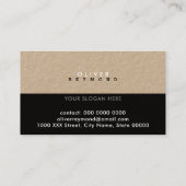 エレガント、モダンおよびスタイリッシュプロフェッショナルクラフト/ブラック 名刺 (裏面)