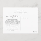 エレガント＆モダンな5枚の写真の組み合わせ ベビーシャワー ポストカード (裏面)