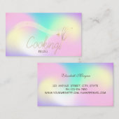 エレガント,モダンウィスク,料理ホログラフィック 名刺 (正面/裏面)