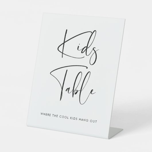 エレガント&モダンキッズテーブ結婚ル 台座サイン (正面)