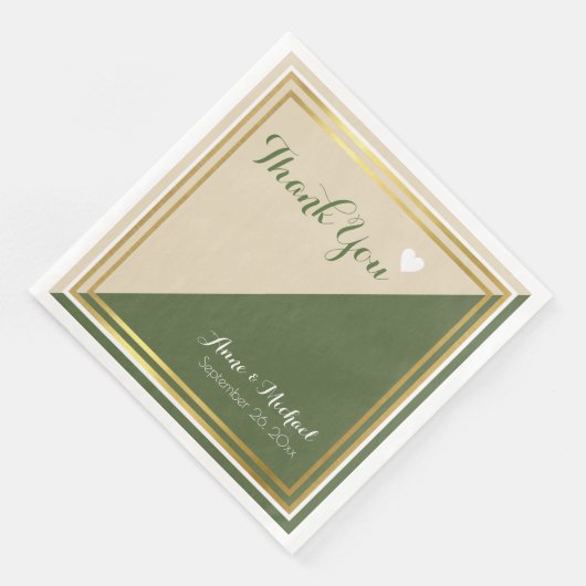 エレガント&モダンクラシックグリーンベージュ結婚ズ (コーナー)