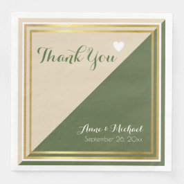 エレガント&モダンクラシックグリーンベージュ結婚ズ