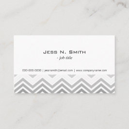 エレガント,,モダンクラシックグレーと白いシェブロン 名刺