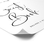 エレガント&モダンゲストブックのサイン結婚に署名 ポスター (角)