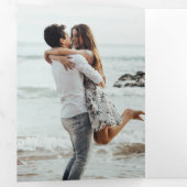 エレガント&モダンセージグリーン結婚の写真 三つ折り招待状 (内部最初)