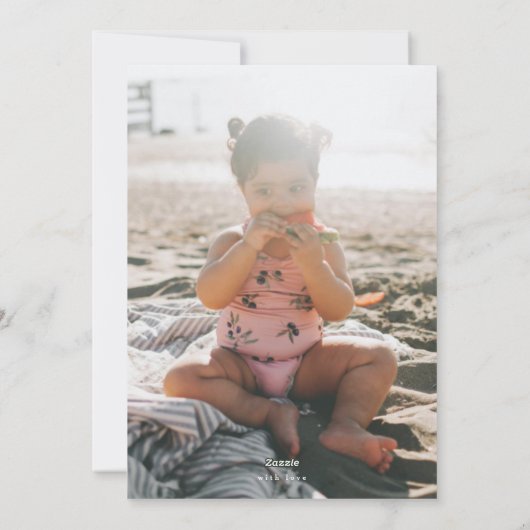 エレガント&モダンタイポグラフィトレンディーフォトHappiest シーズンカード (裏面)