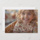 エレガント&モダンタイポグラフィファンシー写真 シーズンカード (正面)